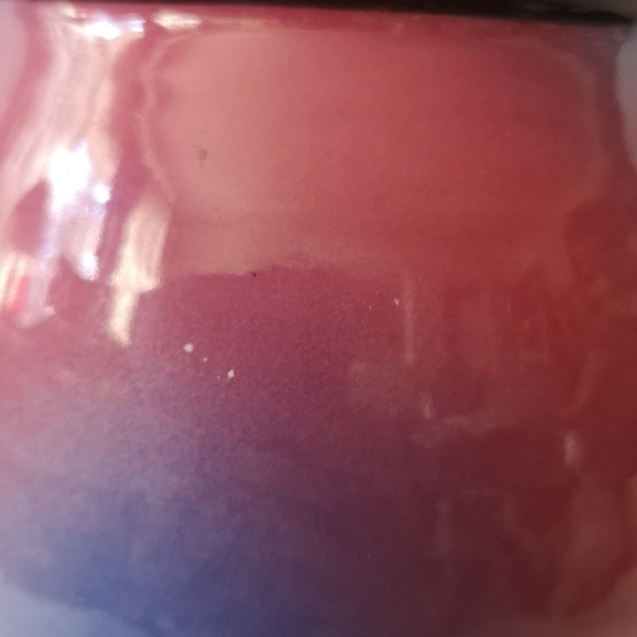 Vintage Signed Studio Art Pottery Vase w/ Vibrant Pink & Blue Glaze with Black - Picture 6 of 7